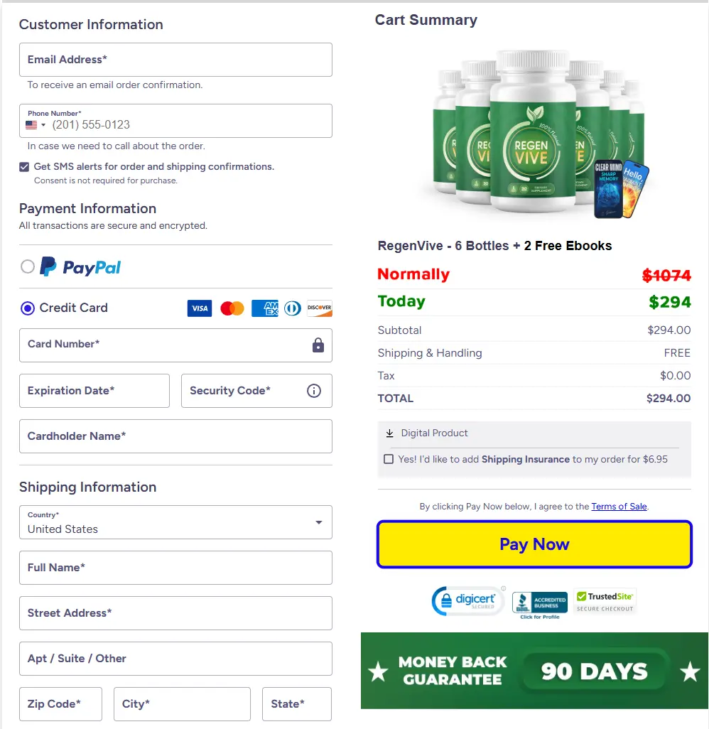Regenvive- Secure Page